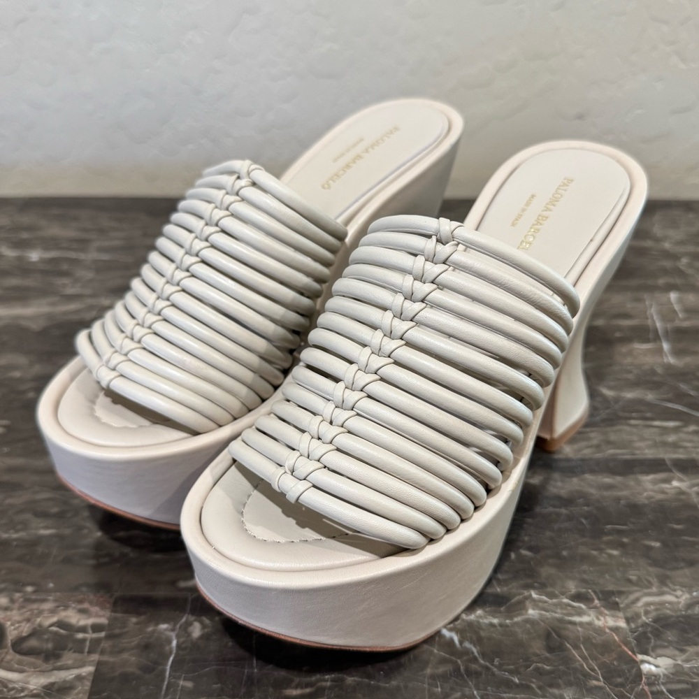 Paloma Barcelo Zaida Strappy Leather Platform Sandals